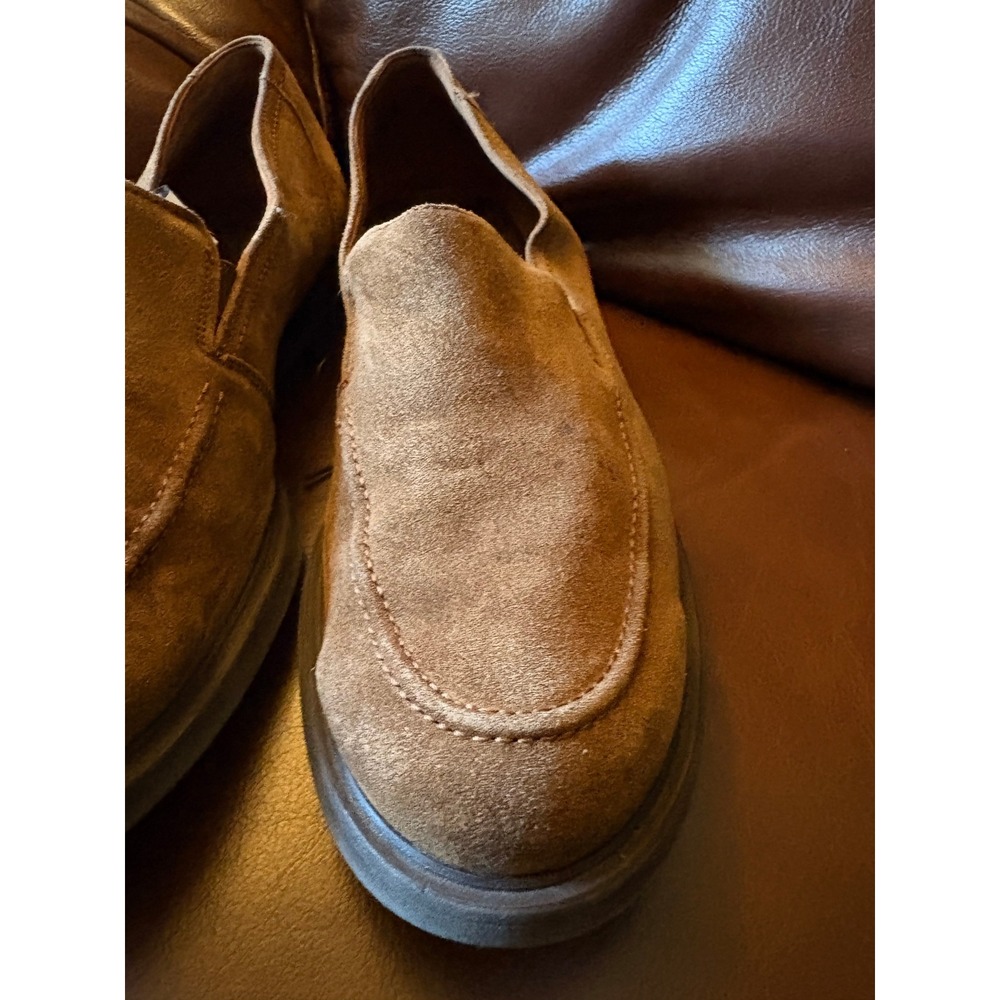 Paul Green Womens Brown Suede Slip On Moc Toe Loafers‎ Shoes Size 6 Business